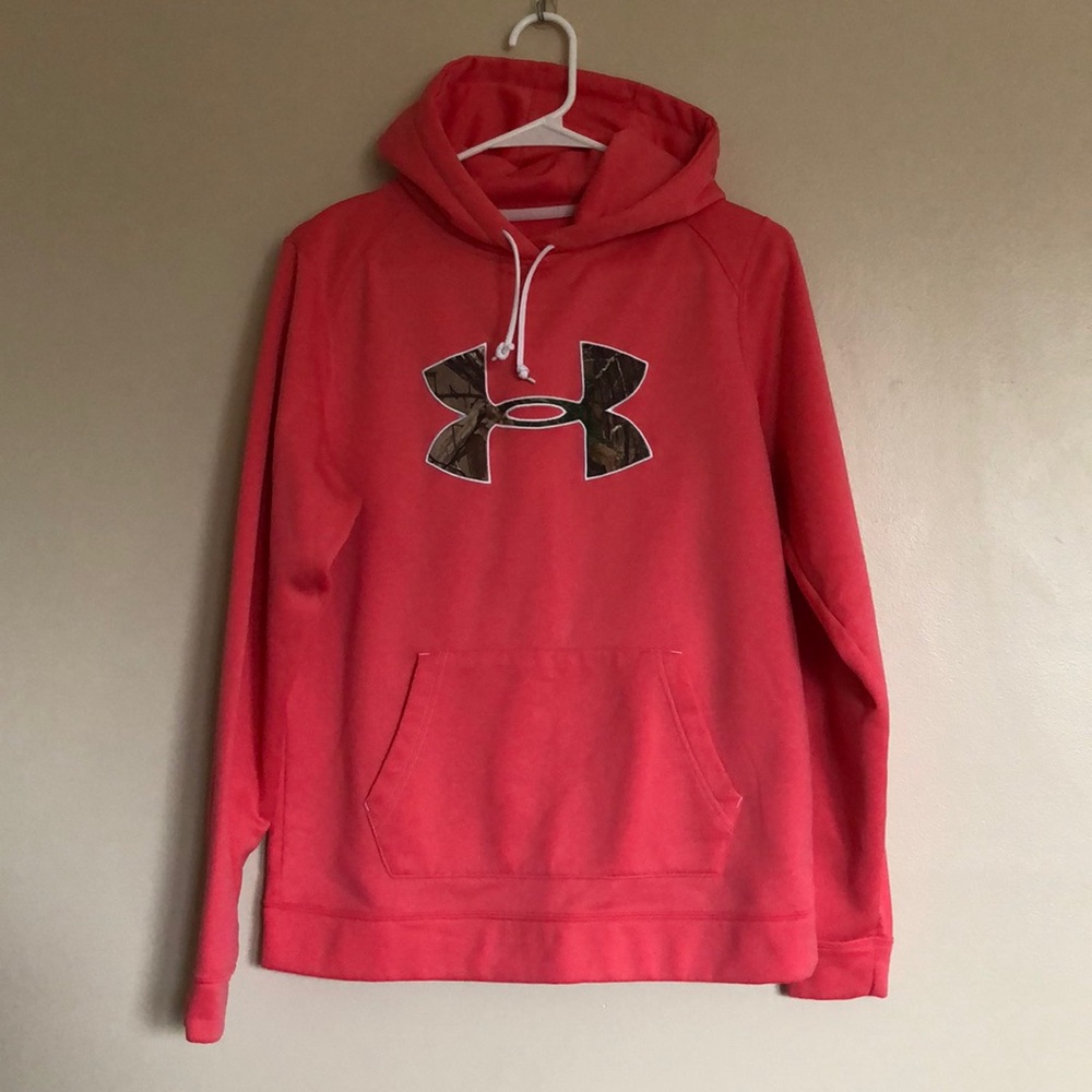 Bright Pink Under Armour Hoodie with Cameo Logo